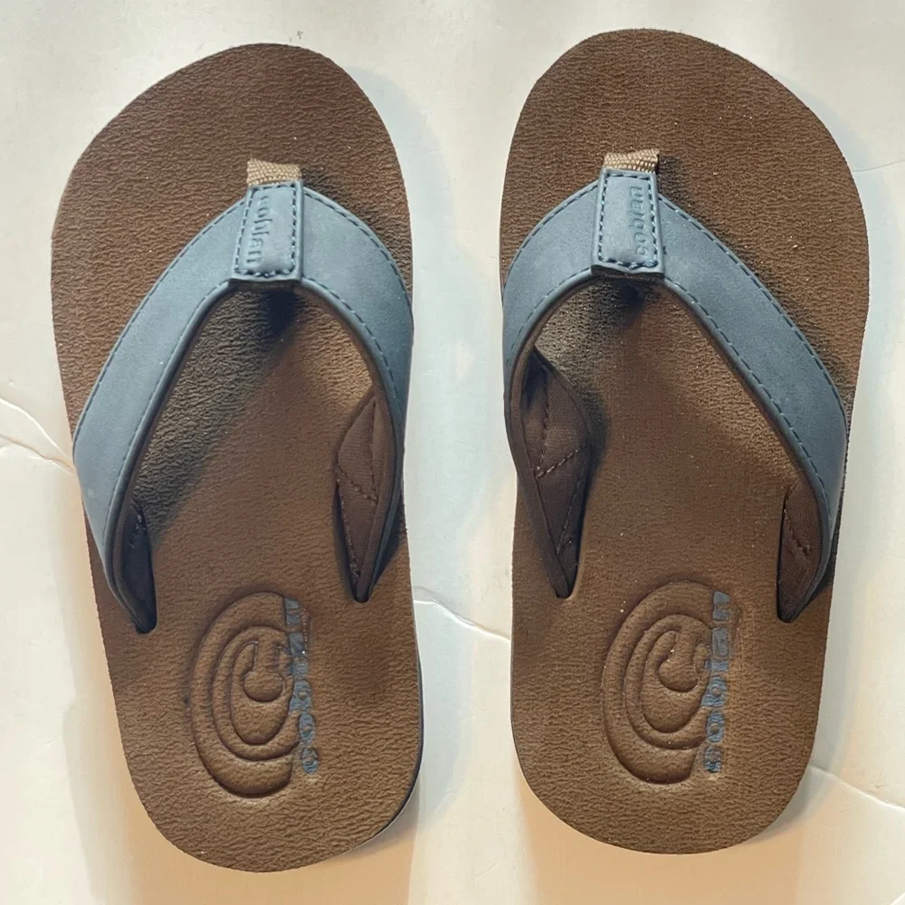 Cobian Toddler Boy's Size 9/10 - Sandals with Blue Strap and Brown Footbed